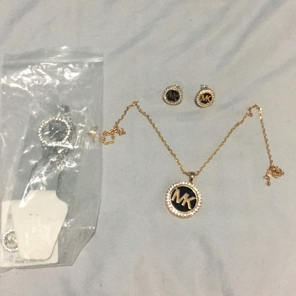 Earrings and necklaces